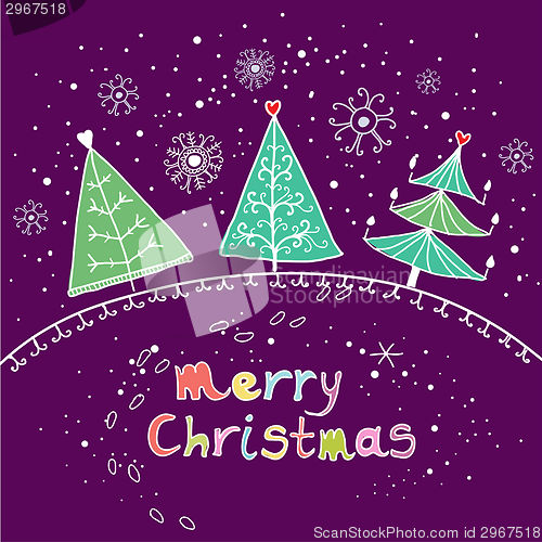 Image of Cartoon Christmas background