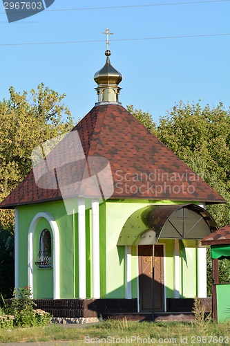 Image of Rural wood church cross