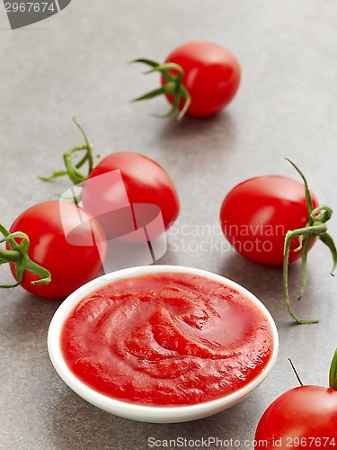 Image of Bowl of ketchup or tomato sauce
