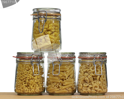 Image of jars with italian pasta