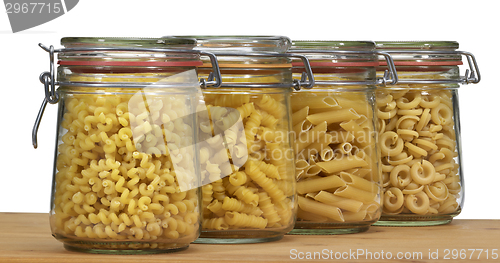 Image of jars with italian pasta