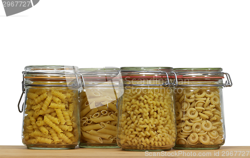 Image of jars with italian pasta