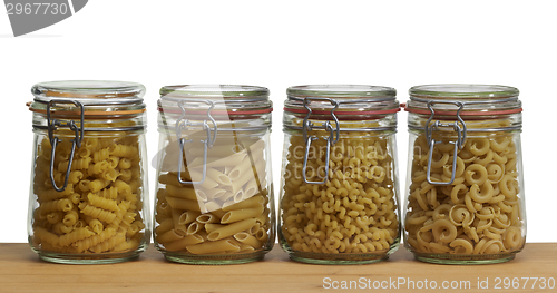 Image of jars with italian pasta