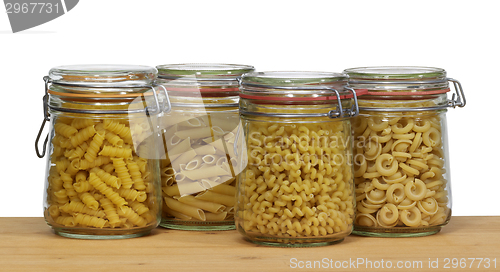 Image of jars with italian pasta