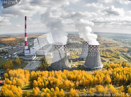 Image of City Energy and Warm Power Plant. Tyumen. Russia