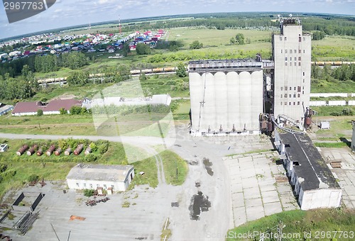 Image of Bird's eye view on grain elevator