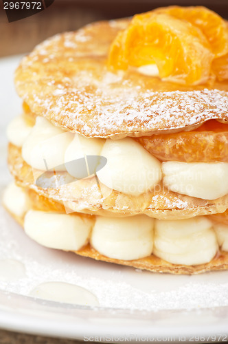 Image of millefeuille with tangerine