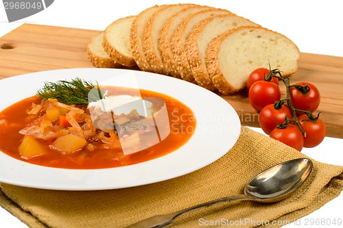 Image of Soup with bread