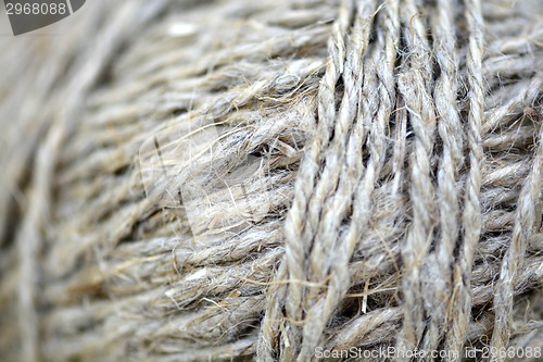 Image of an extreme close up of a ball of string texture