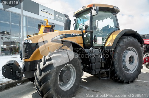 Image of Tractor on agricultural machinery exhibition