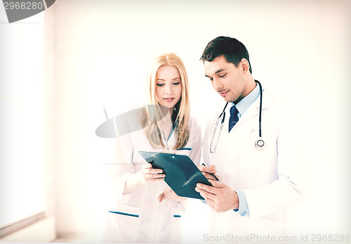 Image of two young attractive doctors