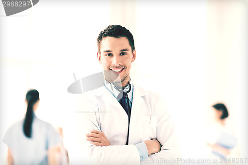 Image of male doctor with stethoscope