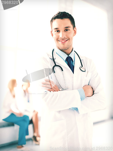 Image of male doctor with stethoscope