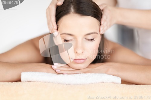 Image of beautiful woman in spa salon