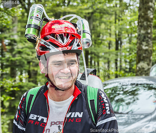 Image of Funny Disguised Fan of Le Tour de France