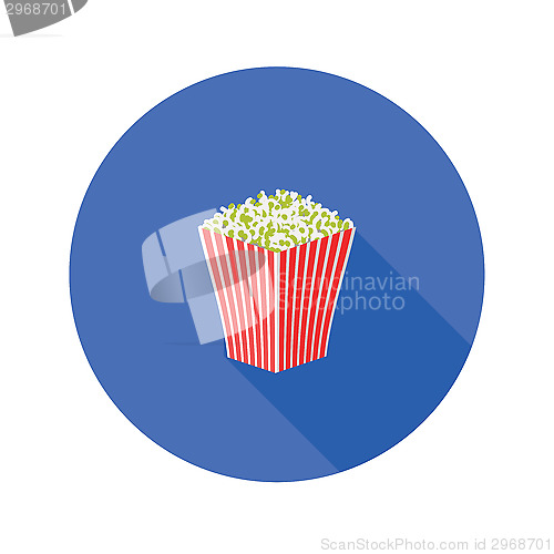 Image of popcorn flat icon