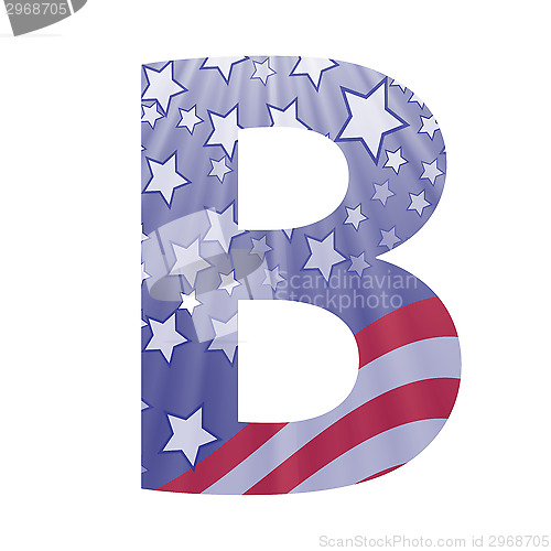 Image of american flag letter B