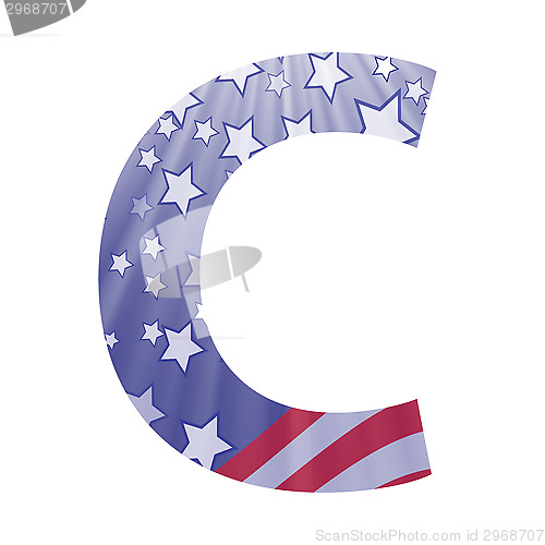 Image of american flag letter C