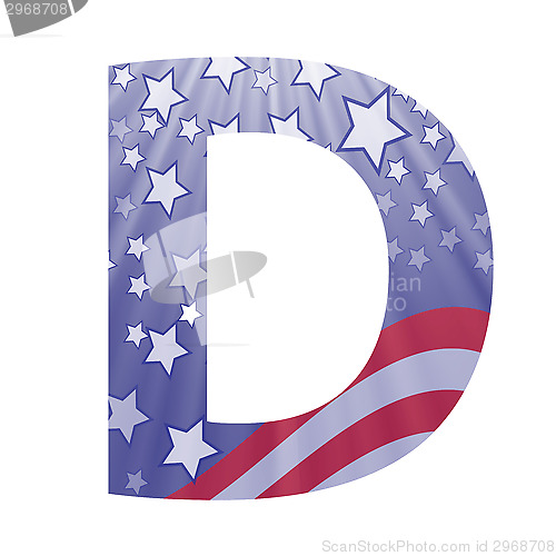 Image of american flag letter D
