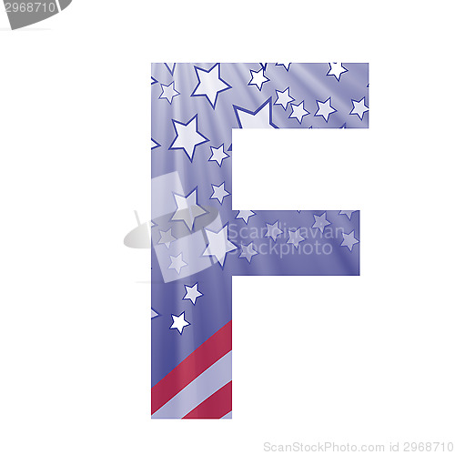 Image of american flag letter F