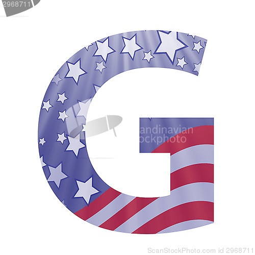 Image of american flag letter G