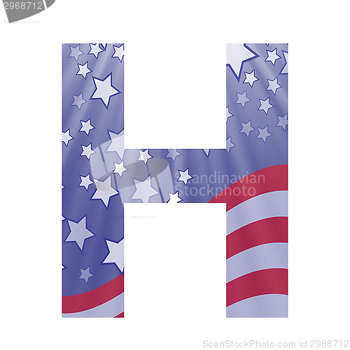 Image of american flag letter H