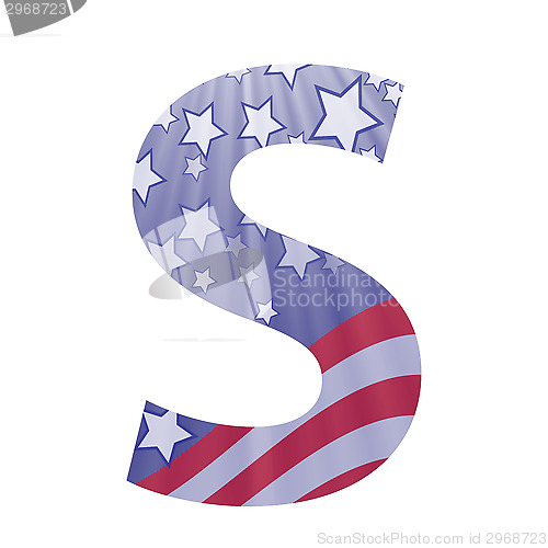 Image of american flag letter S