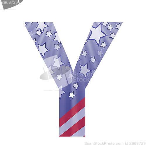 Image of american flag letter Y