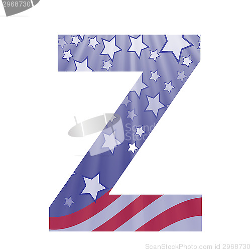 Image of american flag letter Z