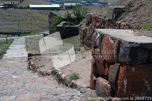 Image of Remnants of the ancient street in Erebuni, with cuneiform table