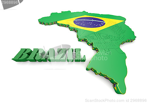 Image of map illustration of Brazil