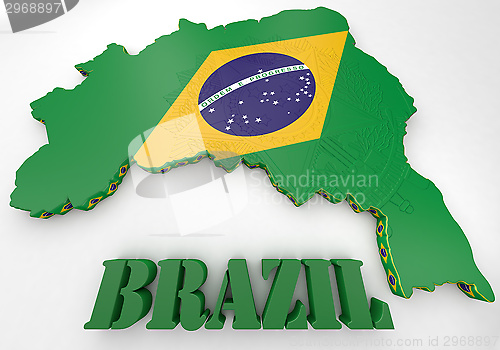 Image of map illustration of Brazil