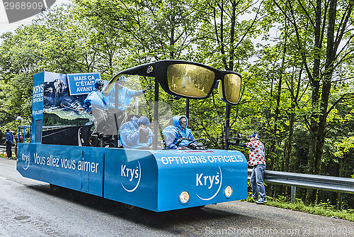 Image of Krys Vehicle on the Road of Le Tour de France