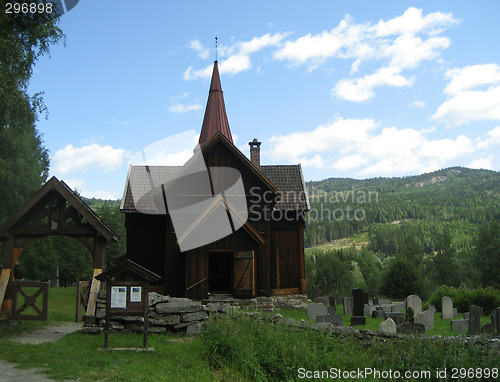 Image of Old church of Rollag (stavkirke), Numedal, Norway