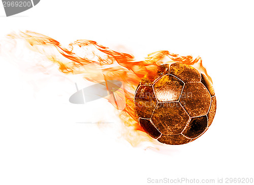 Image of fiery ball on white