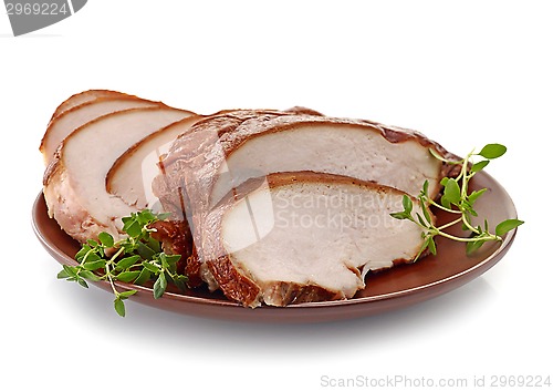 Image of smoked chicken breast slices