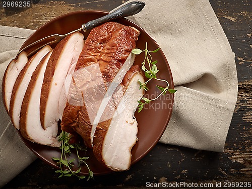 Image of smoked chicken meat