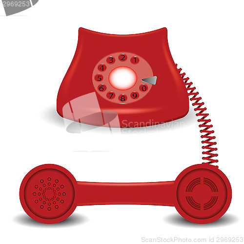 Image of old red phone