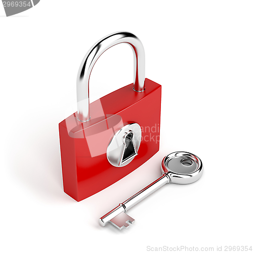 Image of Padlock and key