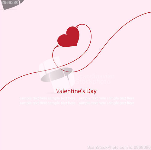 Image of Valentine's Day Greeting card, vector illustration