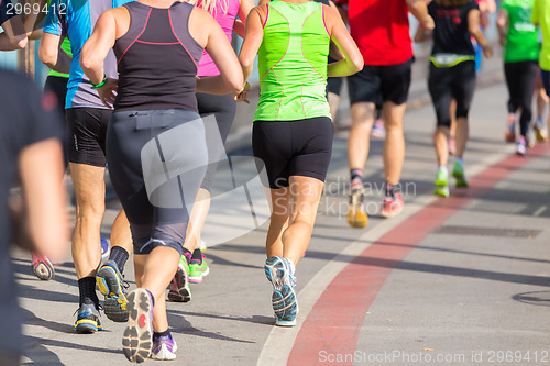 Image of Group of people running.