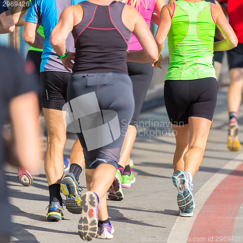 Image of Group of people running.
