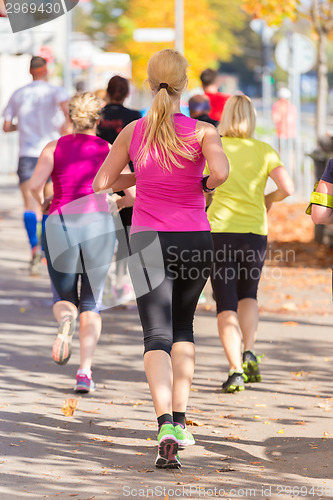 Image of Group of people running.