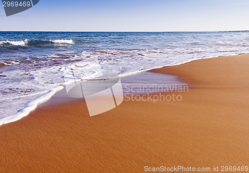 Image of Sand and blue sea 