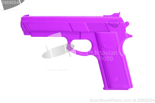 Image of Purple training gun isolated on white