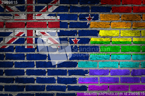 Image of Dark brick wall - LGBT rights - New Zealand