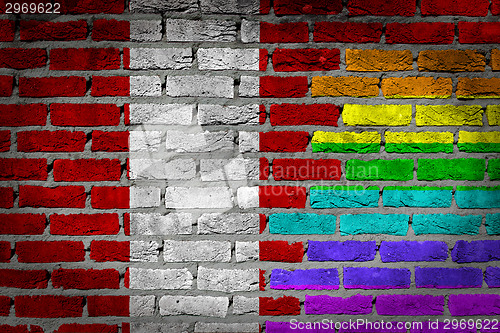 Image of Dark brick wall - LGBT rights - Peru