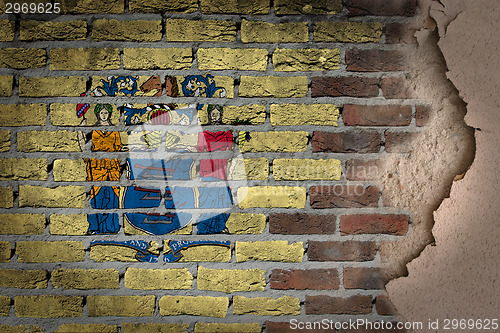 Image of Dark brick wall with plaster - New Jersey