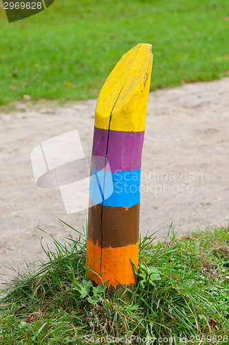 Image of Painted marking in a dutch park