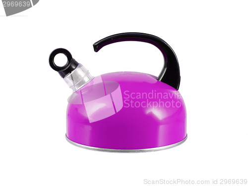 Image of Purple kettle isolated